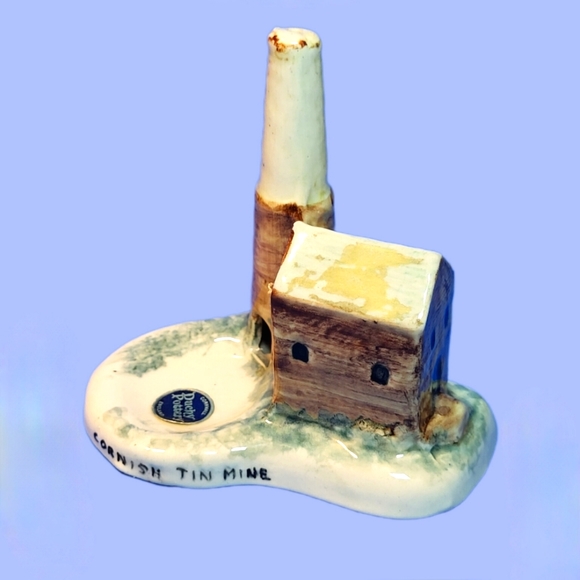 Vintage Duchy Pottery Ceramic Cornish Tin Mine vintage trinket tray  House - Picture 9 of 13
